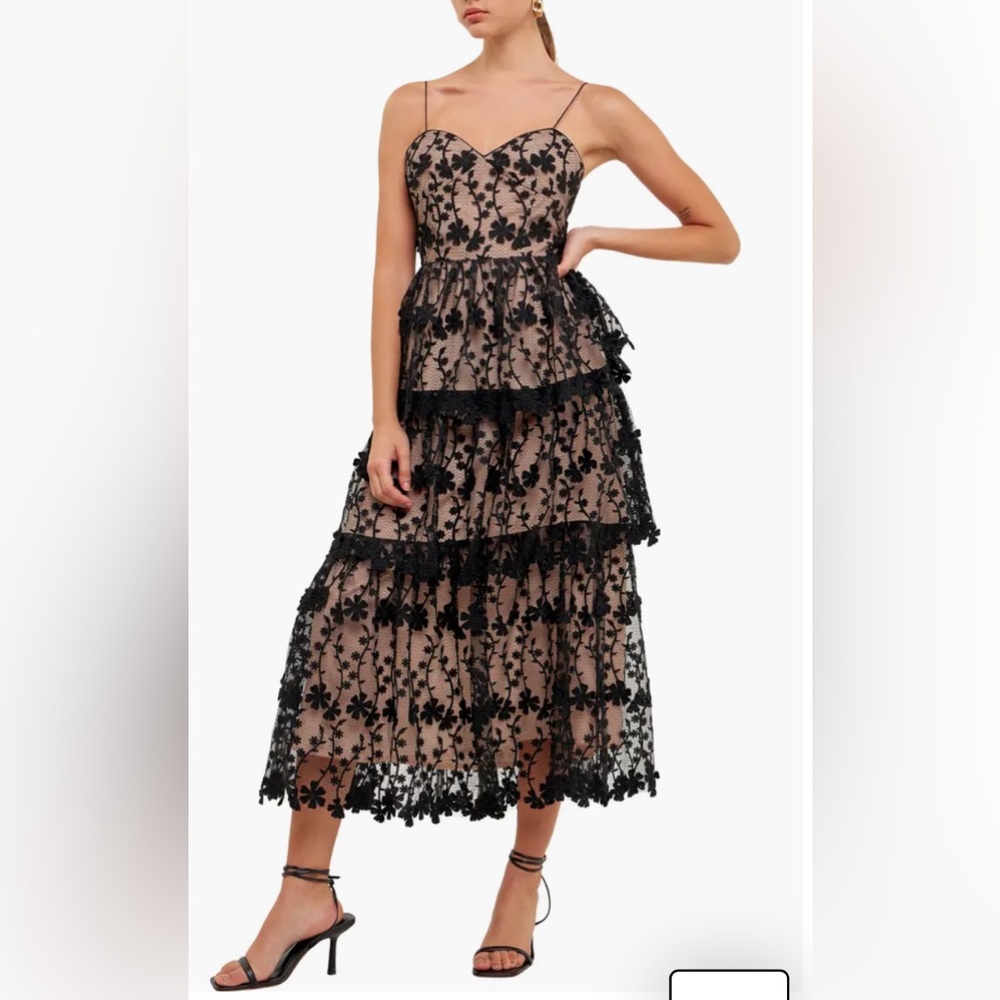 Endless Rose Crocheted Layered Midi Dress - Picture 4 of 9